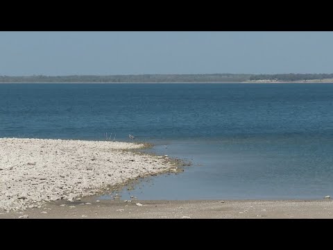 Why is Lake Whitney thriving despite low-water levels in other Texas lakes?