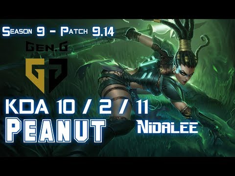 Gen Peanut NIDALEE vs EVELYNN Jungle - Patch 9.14 KR Ranked