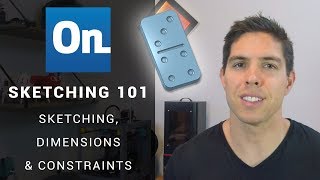 Onshape Sketching 101 - Create a domino to learn sketching, dimensions & constraints