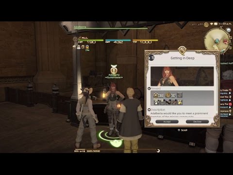 FFXIV ARR: Getting In Deep (Miner Class Quest LV 15) Cutscene