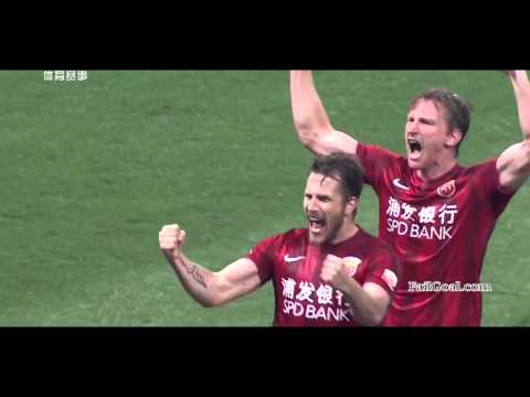 [2014 CSL 4th Round]Tobias Hysen Goal  Shanghai East Asia 1-0 Beijing Guoan