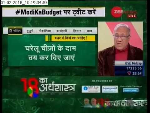 VK Suri (Banking and Financial Expert) on Budget Discussion at Zee News