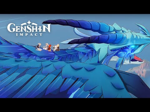 Klee and Gang Rides Dvalin | Golden Apple Archipelago Cutscene