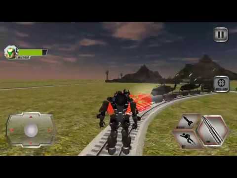 Futuristic Train Transformation Robot