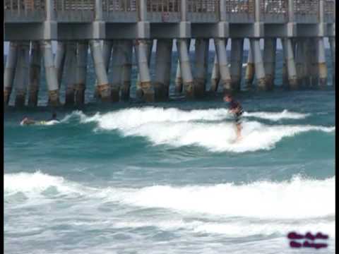 Surfing Florida Lake Worth Pier  Music From Live Smash Mouth.mpg