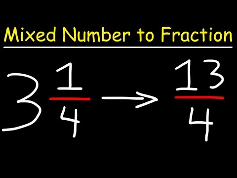 Mixed Numbers To Improper Fractions Video