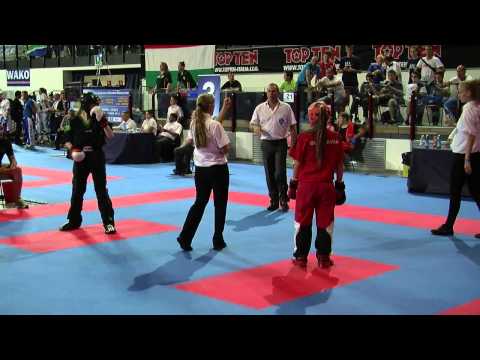 Martina Ivcheva (BUL) v Marie Connolly (IRL) Junior WAKO World Championships 2014