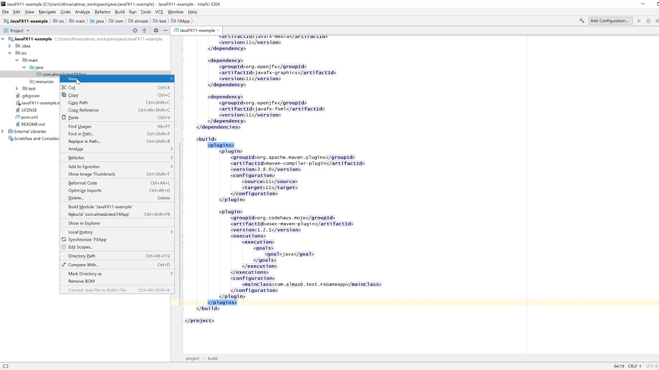 JavaFX 11+ Maven Tutorial