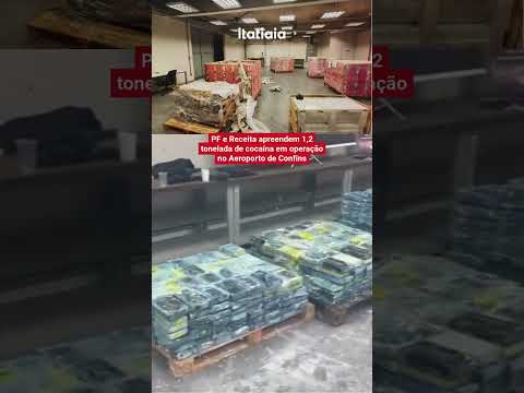PF E RECEITA APREENDEM 1,2 TONELADA DE COCAÍNA EM OPERAÇÃO NO AEROPORTO DE CONFINS