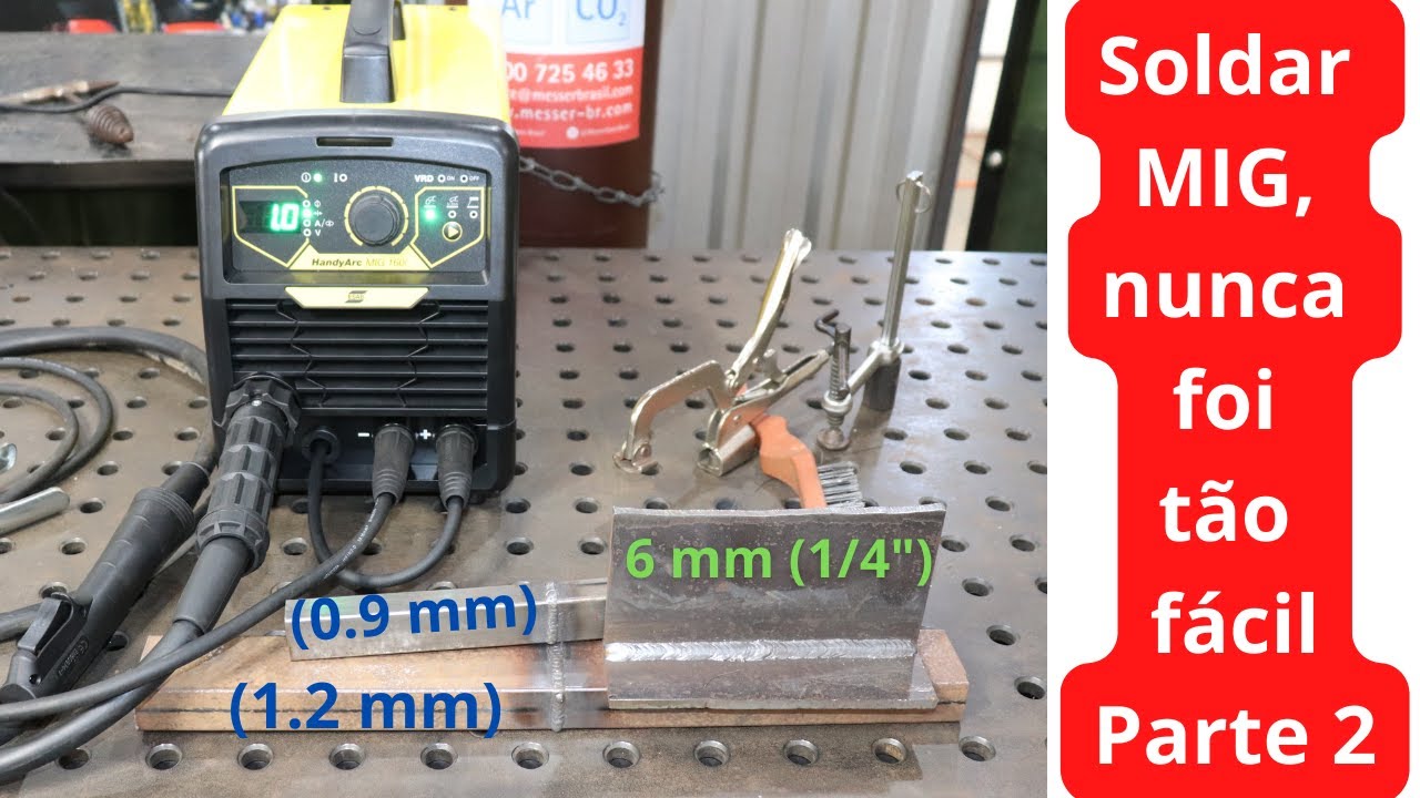 HandyArc MIG 160i - Parte 2 - Soldar MIG nunca foi tão fácil - Demonstração pratica da Máquina.