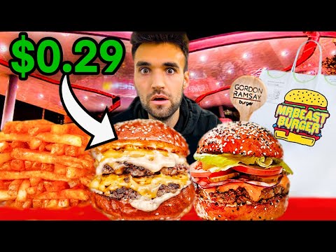 LIVING on WORLD’S BEST BURGERS for 24 HOURS (Gordon Ramsay, MrBeast Burger & MORE)!