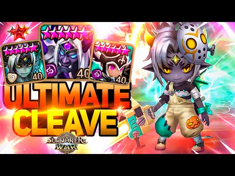 HIGH DMG CLEAVE with Ongyouki, Lucifer and Trinity - Summoners War