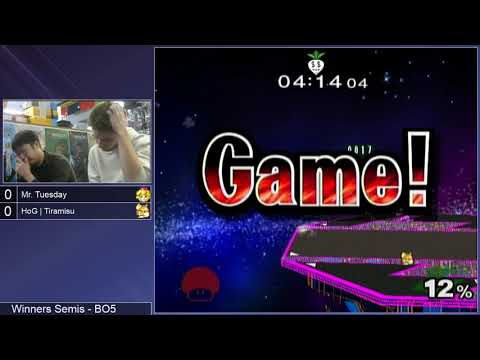 GSS 105 SSBM - Mr. Tuesday (Peach) vs. HoG | Tiramisu (Fox) - Melee WSF