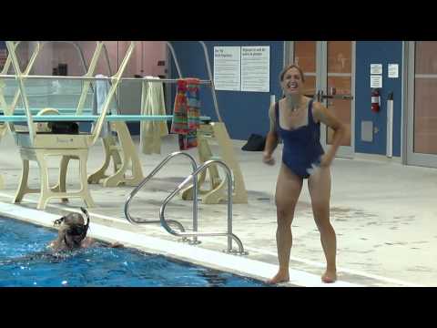 Nancy demonstrating her diving/canon ball skills.