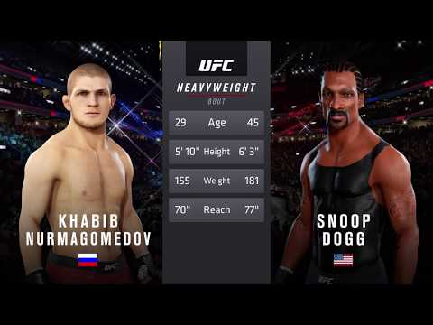 Khabib Nurmagomedov vs. Snoop Dogg (EA sports UFC 3) - CPU vs. CPU - Crazy UFC 👊🤪