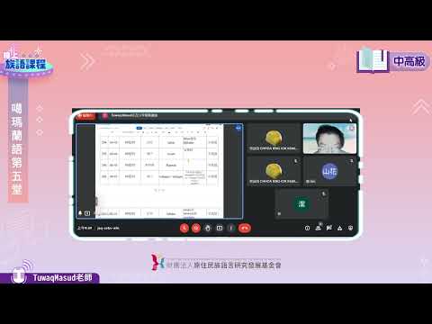 噶瑪蘭語中高級第05堂 Tuwaq Masud老師0529