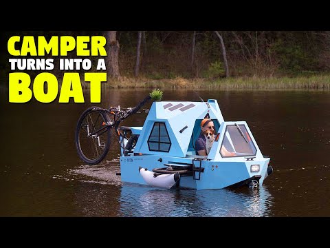 Micro Camper That Turns Into a Boat Or a Bike!