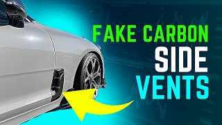 Installing FAKE Carbon Fibre Fender Vents | KIA STINGER GT2