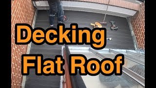 Decking a flat roof