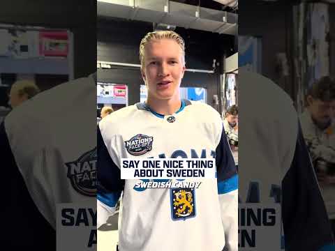 Finnish team is asked to say one nice thing about Sweden 😭 #finland #hockey