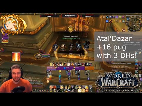Atal'Dazar +16 in time with Triple DH 472 Holy paladin PoV - World of Warcraft BFA