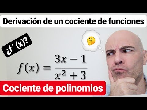▷ CÓMO DERIVAR UN COCIENTE DE FUNCIONES. Derivada de cociente de polinomios