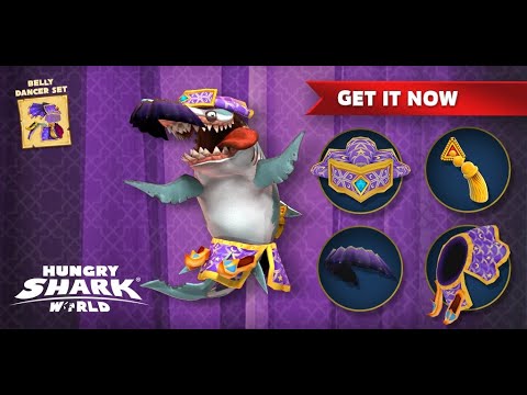 BELLY DANCER SET ! MAKO SHARK LIVE CONTEST! - Hungry Shark World 10th
