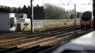 preview picture of video 'Trains passing Lockerbie station at 125mph'