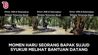 Download lagu Terjebak banjir sendirian, bapak ini sujud syukur di atas mobil melihat tim penyelamat | TRENDING mp3