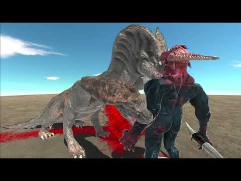 Kozarog (Big Demon) vs Trex (Wild Dinosaur) // Animal Revolt Battle Simulator (Tiny Dinosaur)