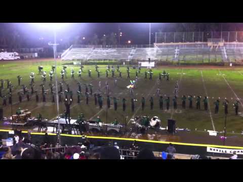 Mira Costa High School Marching Band and Colorguard perfrom 