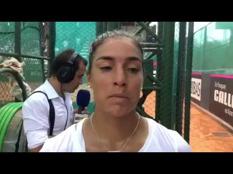 Montserrat González habló con @FedCup_es tras el primer punto ganado por Paraguay (@FedCup_es)