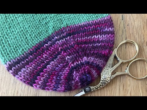 Verkürzte Bandspitze stricken (mit dem Crasy Trio)