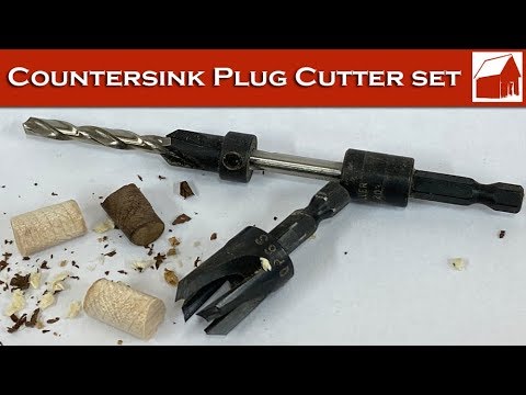 How to Use a Countersink Drill Bit & Plug Cutter Set - Basic Woodworking