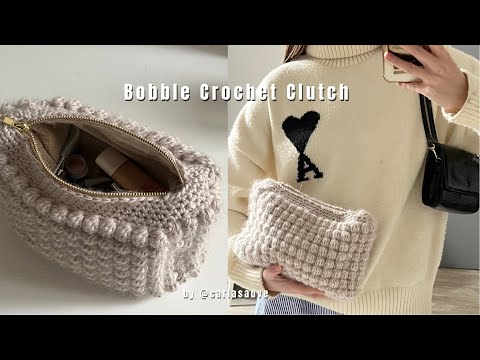 How to make the viral Pinterest Bobble Crochet Clutch