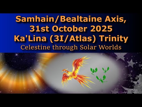 November/Mai-Achse, 31. Oktober 2025 Ka'Lina (3I/Atlas) Trinity - Celestine durch die Sonnenwelten