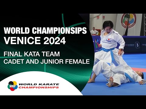 JAPAN | TEAM KATA CADET AND JUNIOR FEMALE FINAL | JAPAN VS SPAIN | WORLD KARATE FEDERATION