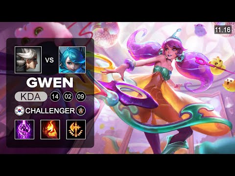 T1 Canna Gwen Top vs Camille - KR Challenger Patch 11.16