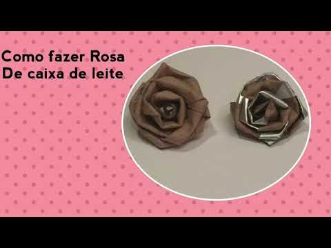 Como fazer Rosa 🌹 de caixa de leite