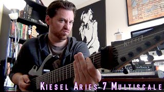 Video thumbnail for Kiesel Guitars AM7 Aries Multiscale by Axe of Creation