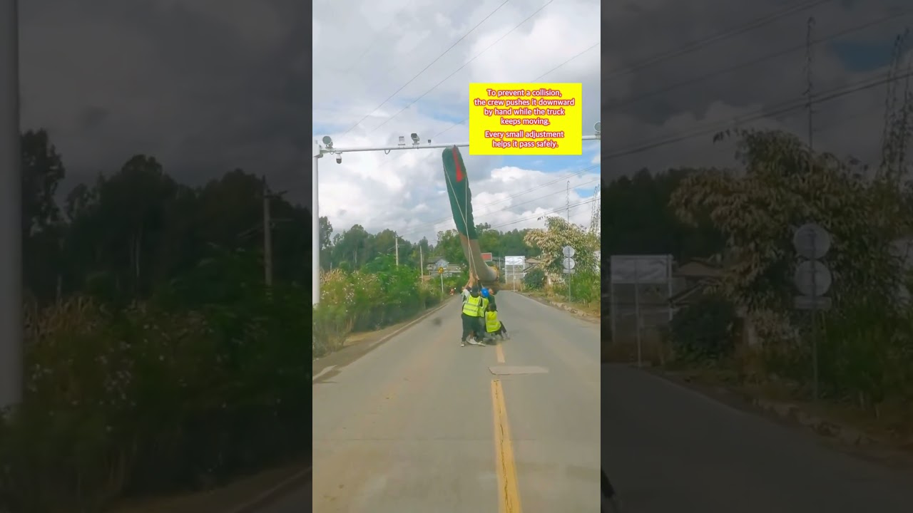 Too tall for the road #work #workers #funny