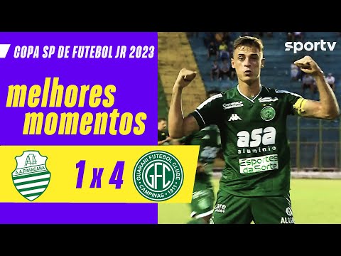 Gols e lances de Francana x Guarani