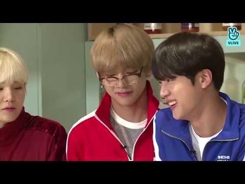 BTS' V and RM listens to RED by HYUNA