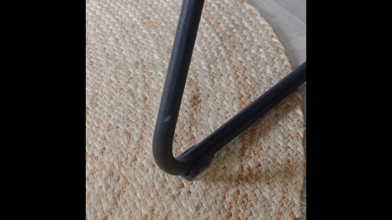 Fauteuil scandinave Merle tissu mélange anthracite