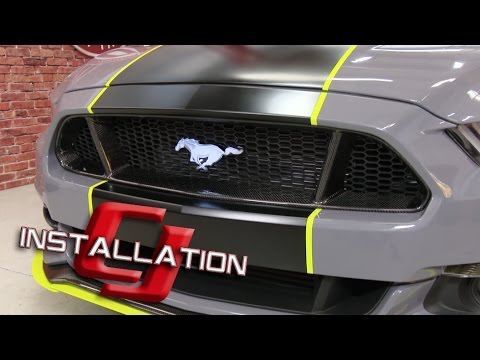 2017 Mustang Anderson Composites Upper Grille Type-GT Carbon Fiber Installation