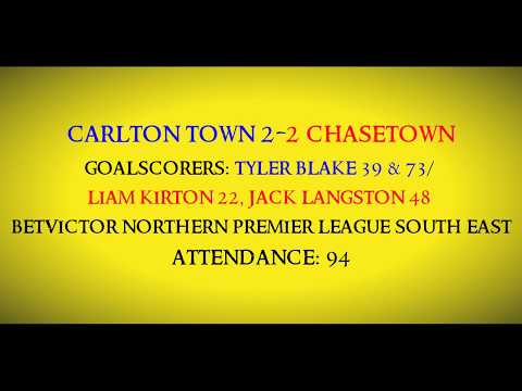 1920 Carlton Town 2-2 Chasetown Match Highlights 03/03/2020