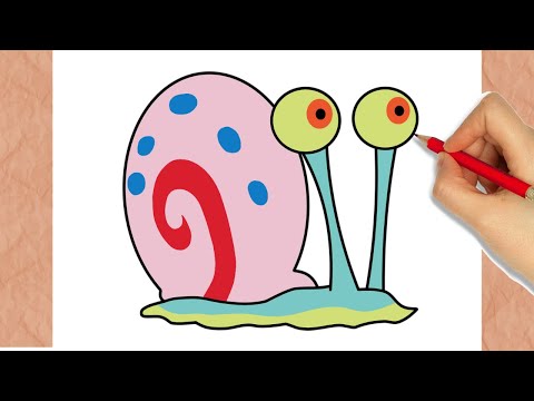Cómo dibujar a Gary de Bob Esponja
