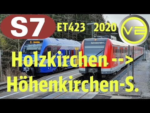 ET423 als S7-Leerzug von Holzkirchen nach Höhenkirchen-S. - Führerstandsmitfahrt 2020 S-Bahn München