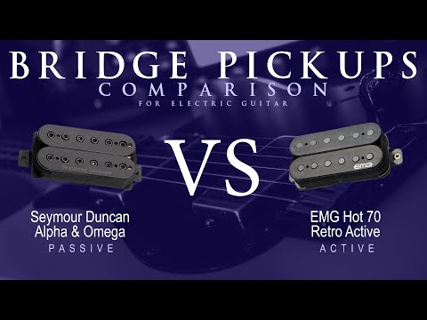 Seymour Duncan ALPHA & OMEGA vs EMG HOT 70 RETRO ACTIVE - Bridge Pickup Guitar Tone Comparison Demo