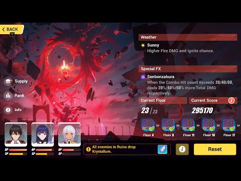 [HI3 SEA] APHO Ruins F21 - F23 Fast Run - 295.170 (13.7.2020 - 19.7.2020)